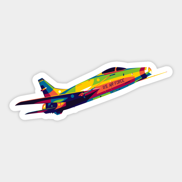 F-100 Super Sabre Sticker by wpaprint